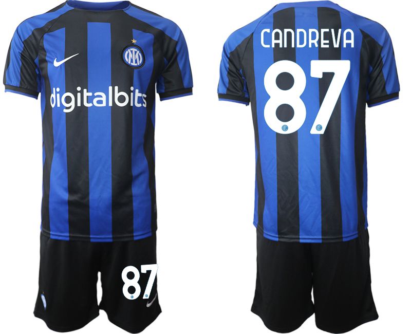 Men 2022-2023 Club Inter Milan home blue #87 Soccer Jersey